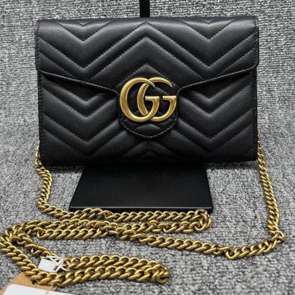 Gucci Marmont Leather Shoulder Bag 650-081425 - Picture 2 of 14